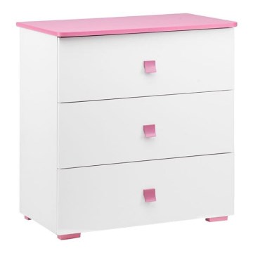 Armário PABIS 87x83 cm branco/rosa
