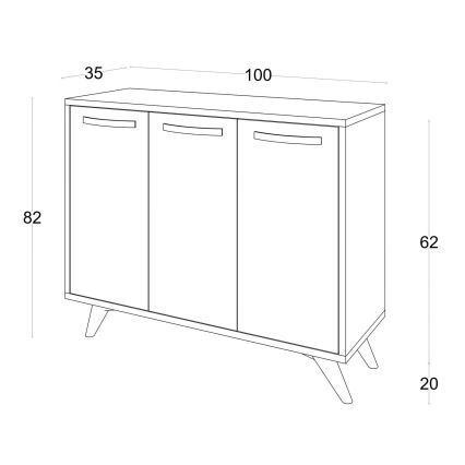 Armário PIFFA 100x82 cm branco