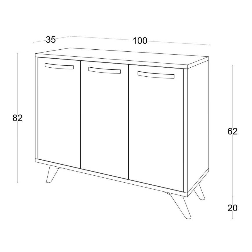 Armário PIFFA 100x82 cm branco