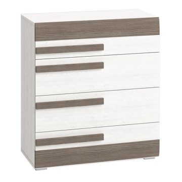 Armário SARPA 96x86 cm branco/castanho