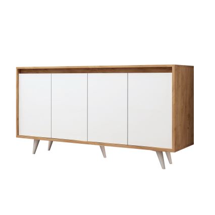 Armário SHANS 86x140 cm castanho/branco