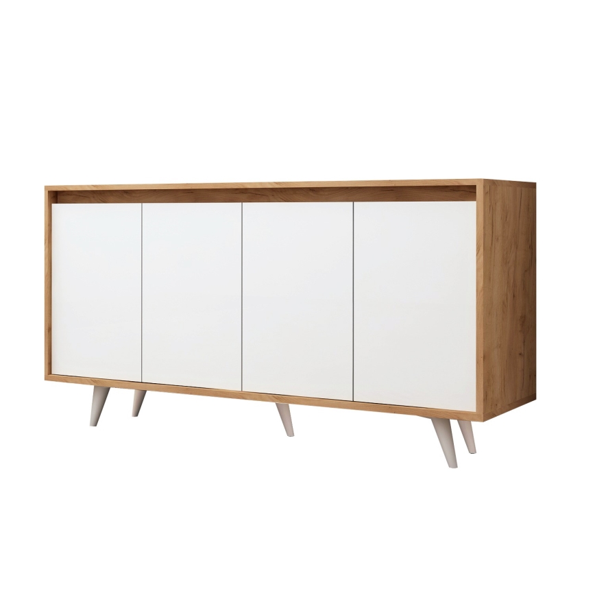 Armário SHANS 86x140 cm castanho/branco