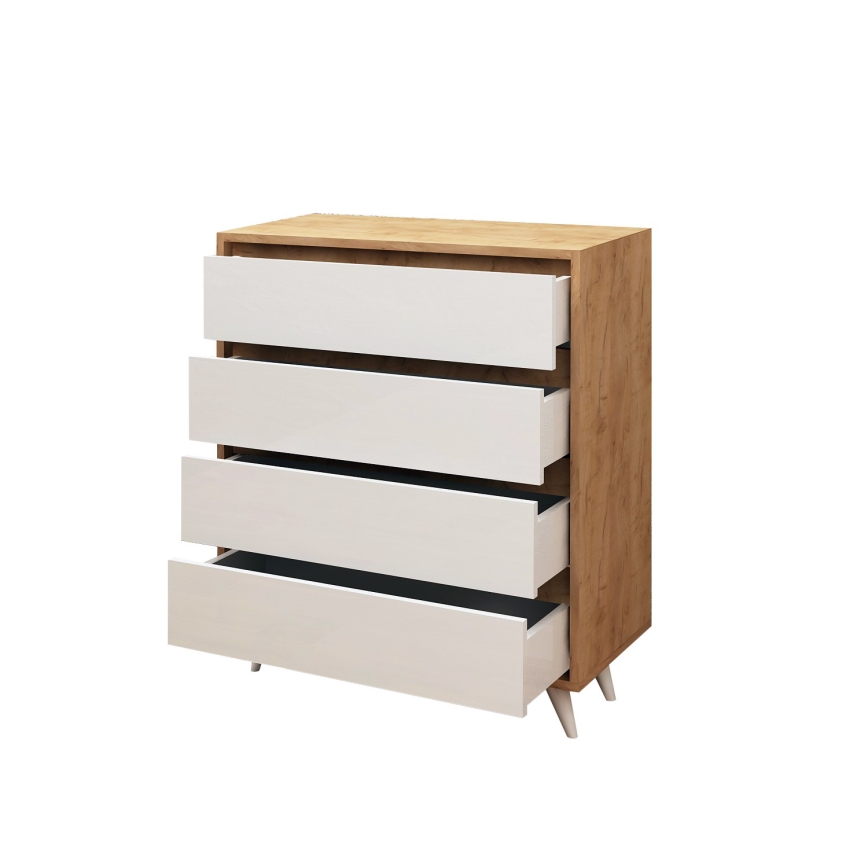 Armário SUVERA 86x70 cm branco/ bege