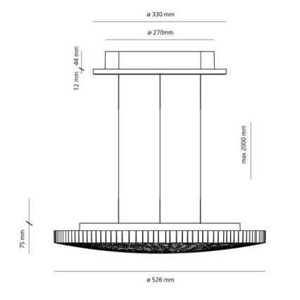 Artemide 0213010APP - Candeeiro suspenso LED com regulação CALIPSO LED/50W/230V 3000K