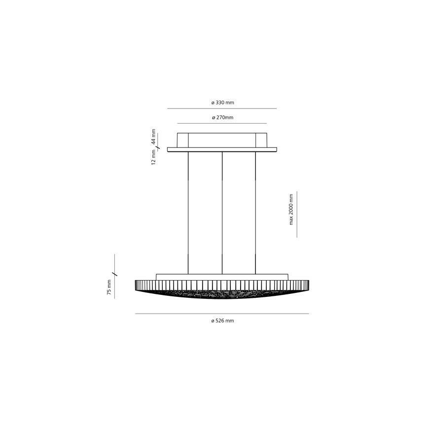 Artemide 0213010APP - Candeeiro suspenso LED com regulação CALIPSO LED/50W/230V 3000K