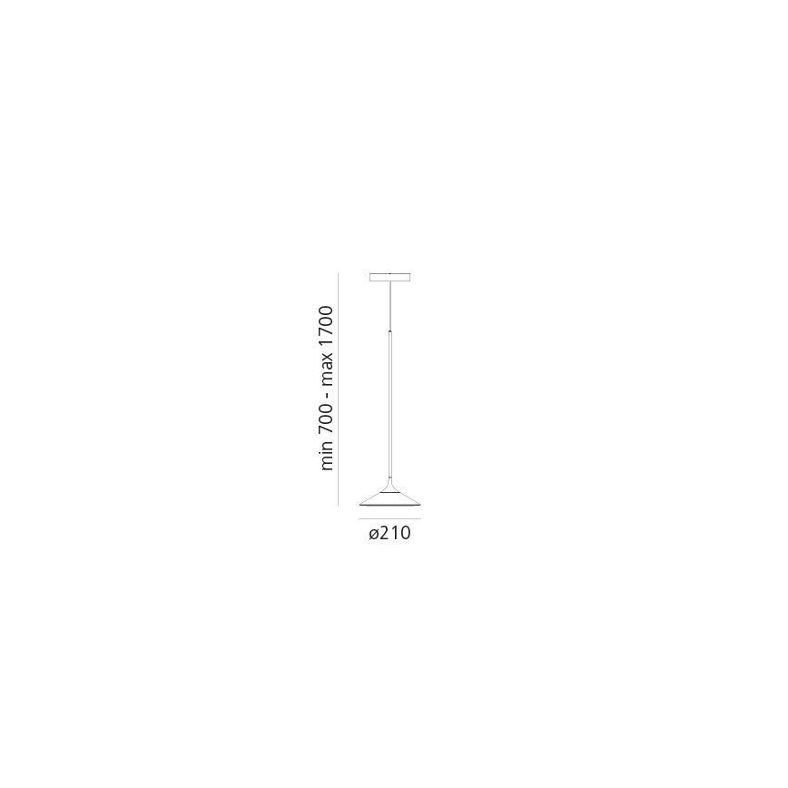 Artemide 0351030A - Candeeiro suspenso LED ORSA LED/8,5W/230V 3000K diâmetro 21 cm