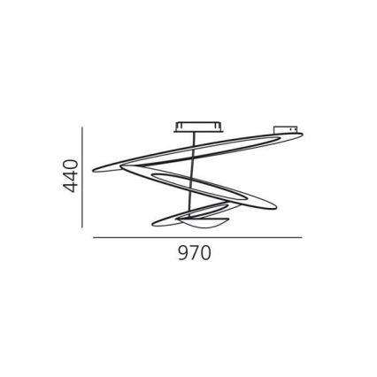 Artemide 1253120A - Iluminação de teto LED com regulação PIRCE LED/44W/230V 3000K dourado