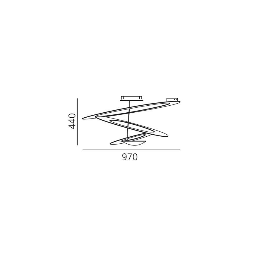 Artemide 1253120A - Iluminação de teto LED com regulação PIRCE LED/44W/230V 3000K dourado