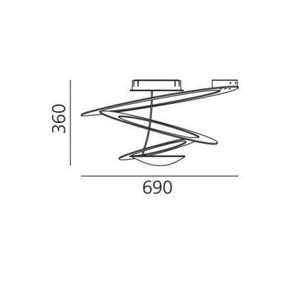 Artemide 1255110A - Iluminação de teto LED com regulação PIRCE LED/44W/230V 3000K branco