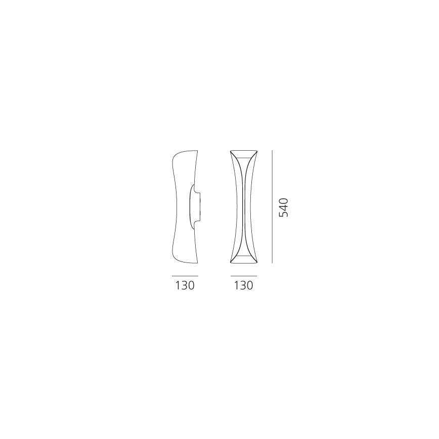 Artemide 1373010A - Iluminação de parede CADMO 2xGU10/10W/230V preto