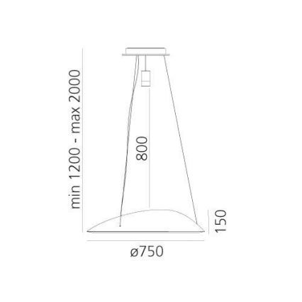 Artemide 1402010APP - Candeeiro suspenso LED RGBW com regulação AMELUNA LED/45W/230V 3000K