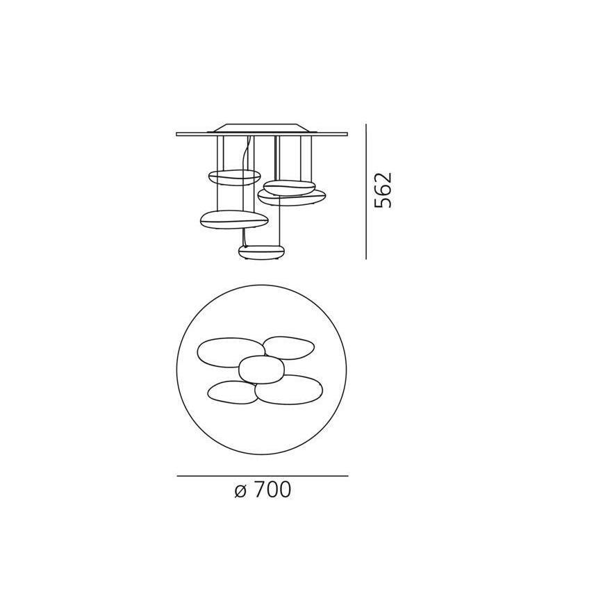 Artemide 1476110A - Candeeiro integrado LED com regulação MERCURY LED/29W/230V 3000K