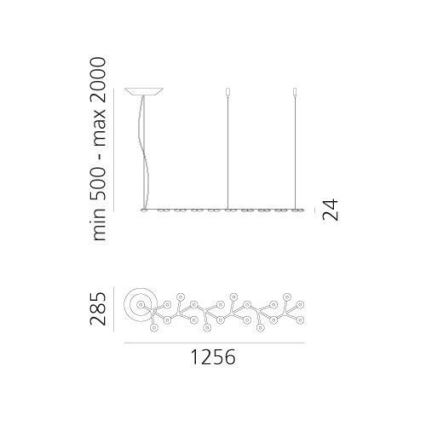 Artemide 1578050APP - Candeeiro suspenso LED com regulação NET LED/45W/230V 3000K