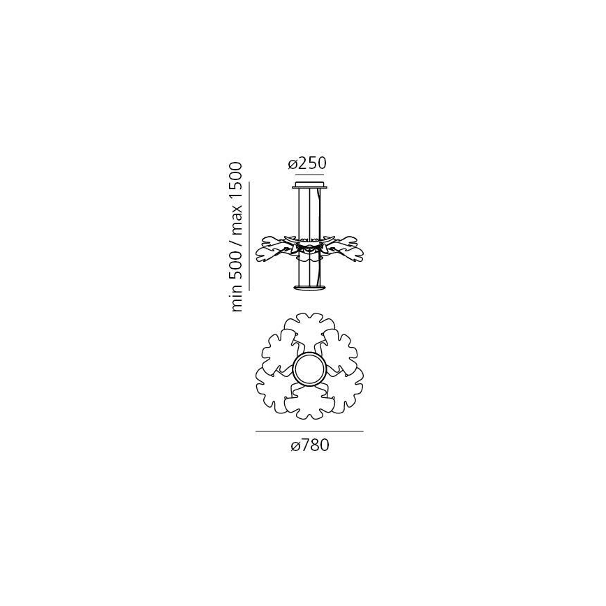 Artemide 1628010APP - Candeeiro suspenso LED com regulação CHLOROPHILIA LED/44W/230V 3000K