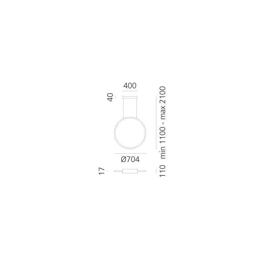 Artemide 1992360APP -  Candeeiro suspenso LED RGBW com regulação DISCOVERY LED/42W/230V 2700-6500K bronze