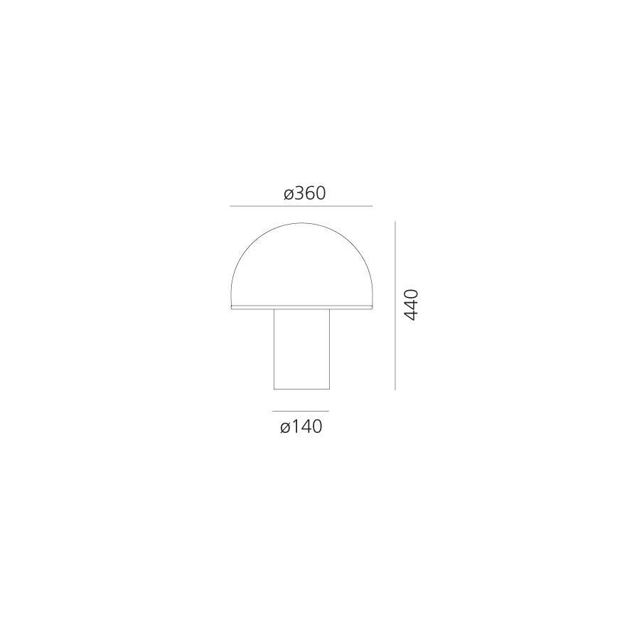 Artemide A006300 - Candeeiro de mesa ONFALE 1xE14/5W/230V + 1xE27/13W branco