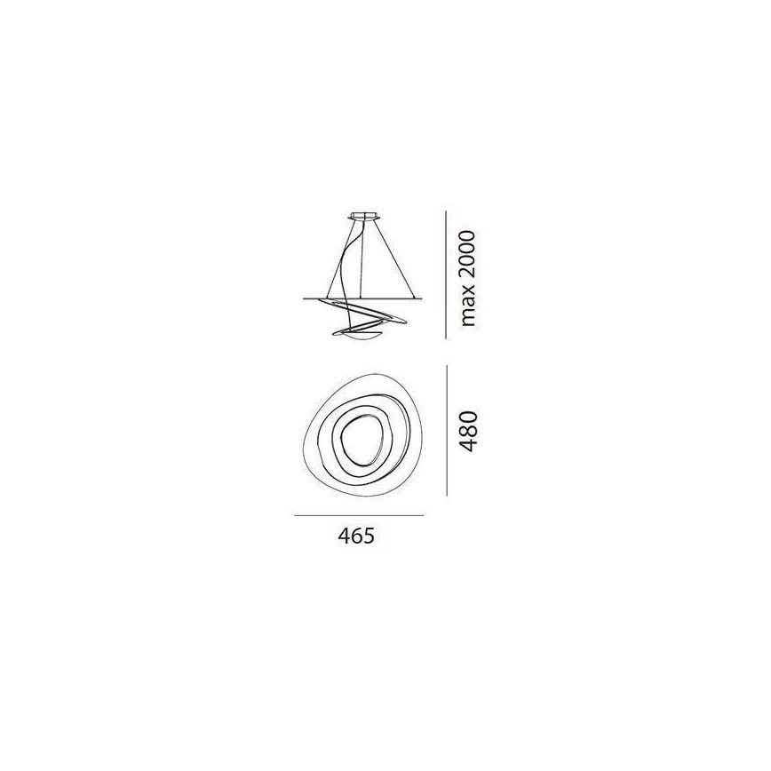 Artemide AR 1249010A - Lustre LED regulável em cabo PIRCE MICRO 1xLED/27W/230V