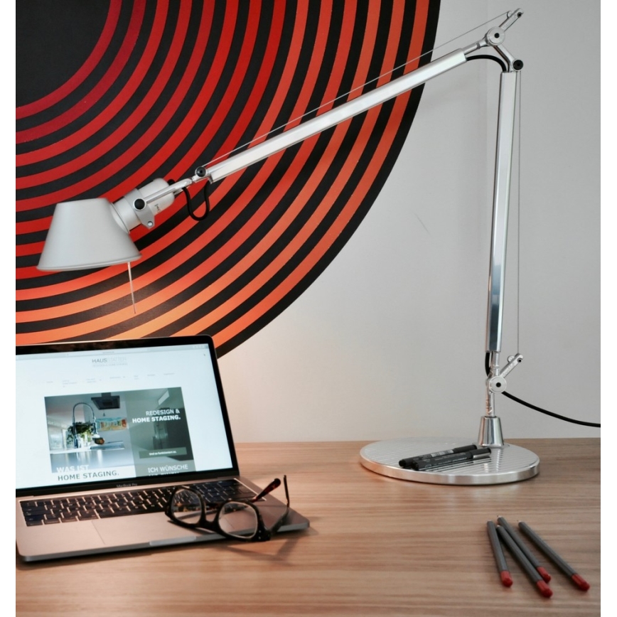 Artemide AR A005910+AR A008600 KOMPLET - Candeeiro de mesa TOLOMEO MINI 1xE27/70W/230V