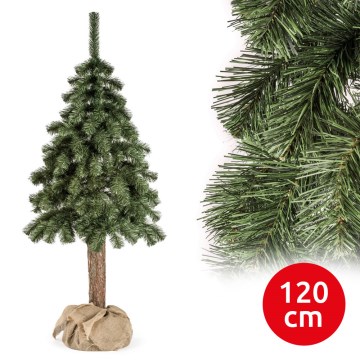 Árvore de Natal num tronco NATURAL 120 cm abeto