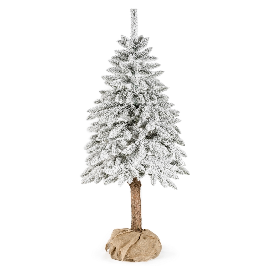 Árvore de Natal num tronco NATURAL WITH SNOW 120 cm abeto
