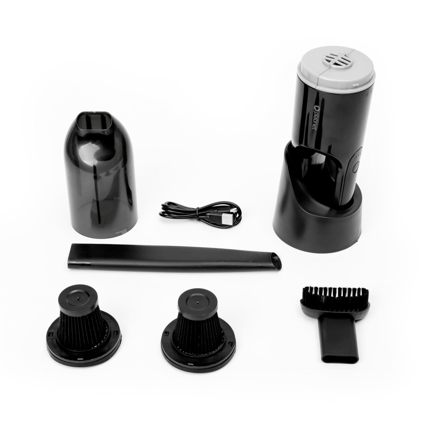 Aspirador portátil para automóvel 75W/2000 mAh preto