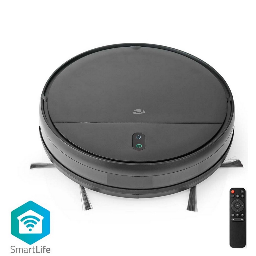 Aspirador robô inteligente com mopa 28W/2500 mAh Wi-Fi preto + comando