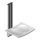 Assento de duche 42,3x67,5 cm prata/branco