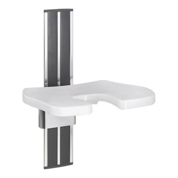 Assento de duche 43x67 cm prateado/branco