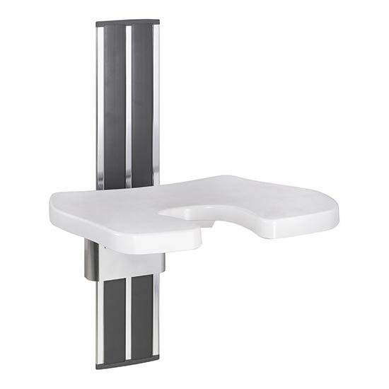 Assento de duche 43x67 cm prateado/branco