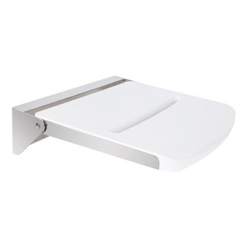 Assento de duche 46,2x12 cm prateado/branco