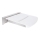Assento de duche 46,2x12 cm prateado/branco