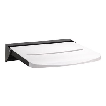 Assento de duche 46,2x12 cm preto/branco
