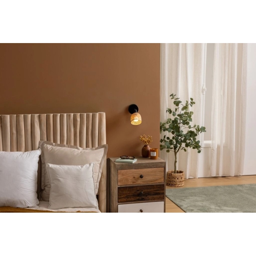 Atmosphera - Aplique de parede orientável LIO 1xE27/25W/230V bambu