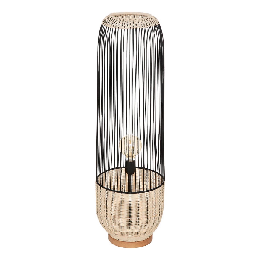 Atmosphera - Candeeiro de chão ANEA 1xE27/40W/230V vime/faia