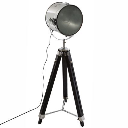 Atmosphera - Candeeiro de chão EBOR 1xE27/25W/230V pinho/cromado brilhante