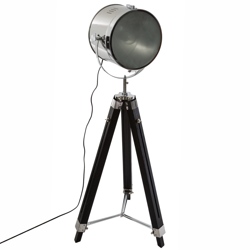 Atmosphera - Candeeiro de chão EBOR 1xE27/25W/230V pinho/cromado brilhante