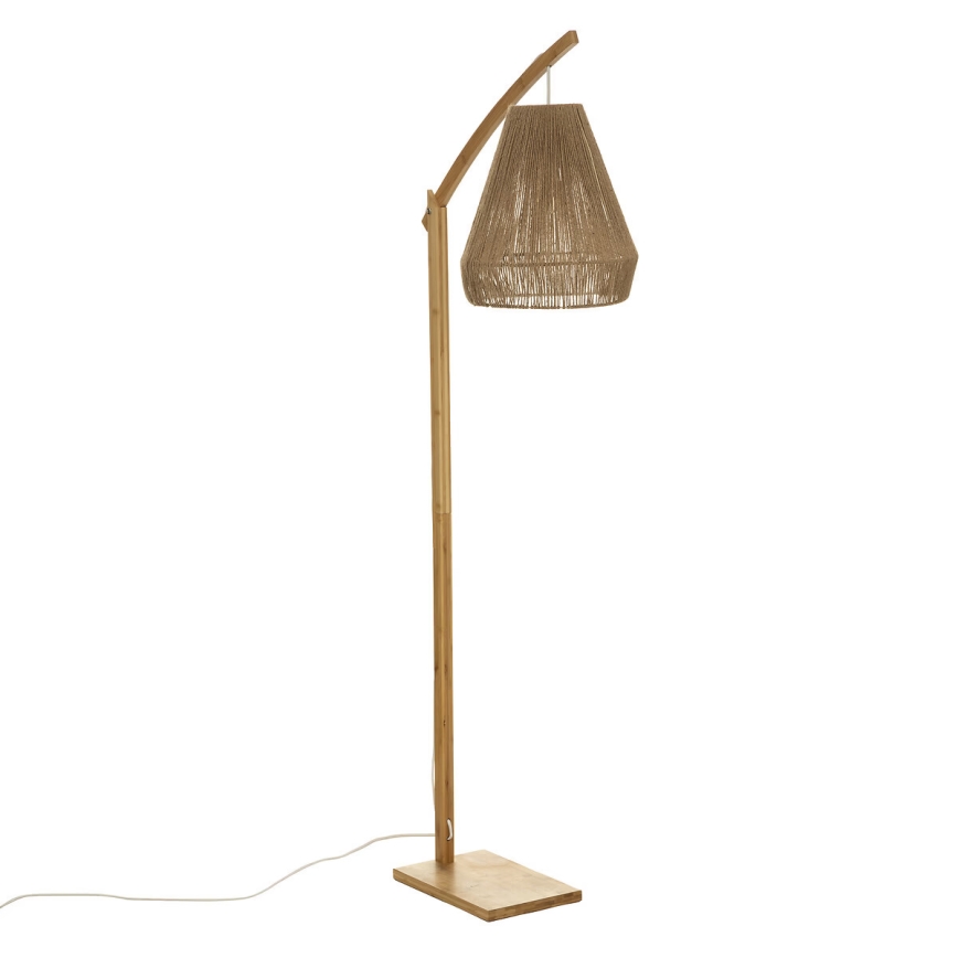 Atmosphera - Candeeiro de chão PALM 1xE27/60W/230V bambu/cânhamo