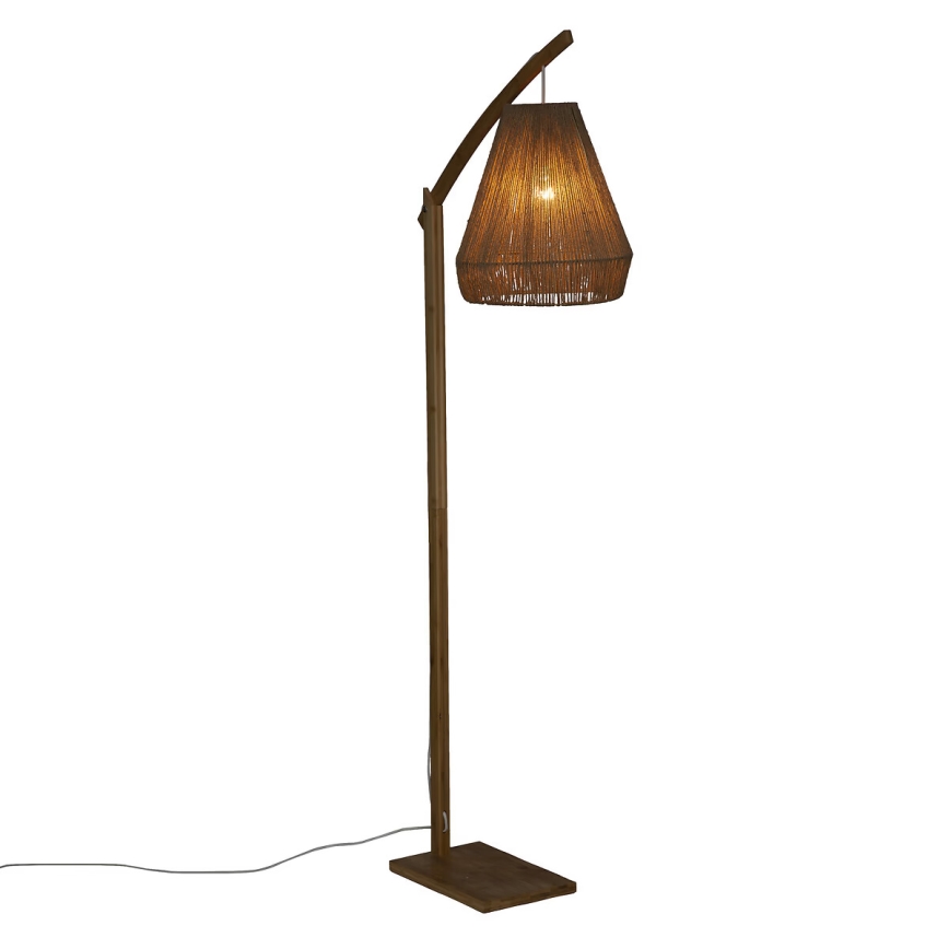 Atmosphera - Candeeiro de chão PALM 1xE27/60W/230V bambu/cânhamo