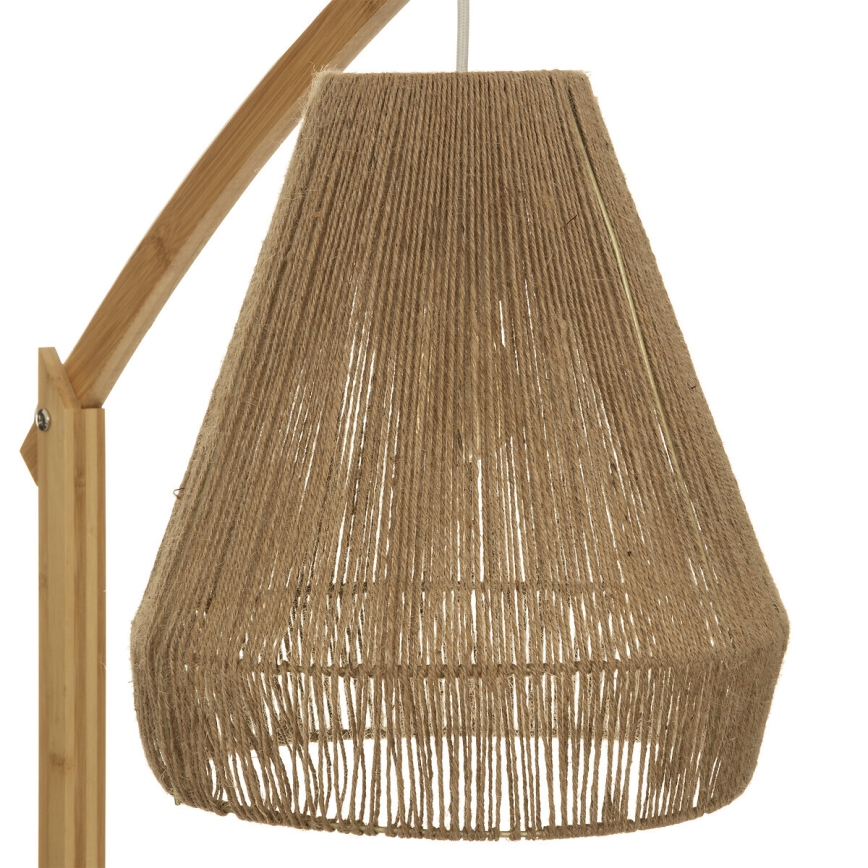 Atmosphera - Candeeiro de chão PALM 1xE27/60W/230V bambu/cânhamo
