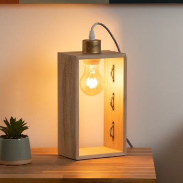 Atmosphera - Candeeiro de mesa IWATA 1xE27/25W/230V paulownia