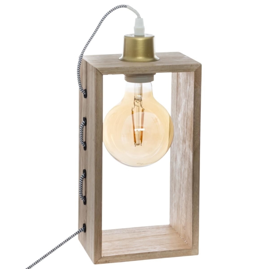 Atmosphera - Candeeiro de mesa IWATA 1xE27/25W/230V paulownia