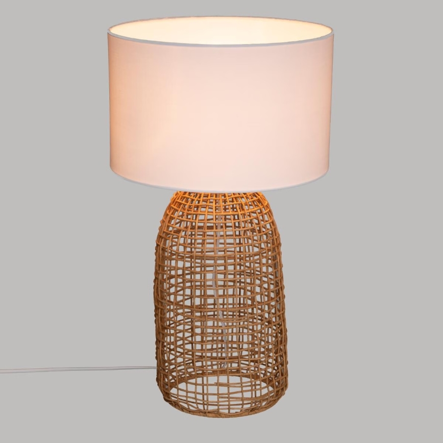 Atmosphera - Candeeiro de mesa KARLA 1xE27/25W/230V vime