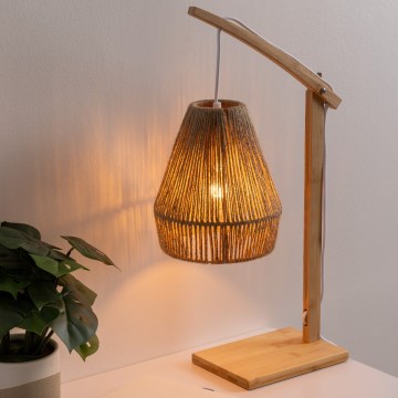 Atmosphera - Candeeiro de mesa KARLA 1xE27/40W/230V bambu