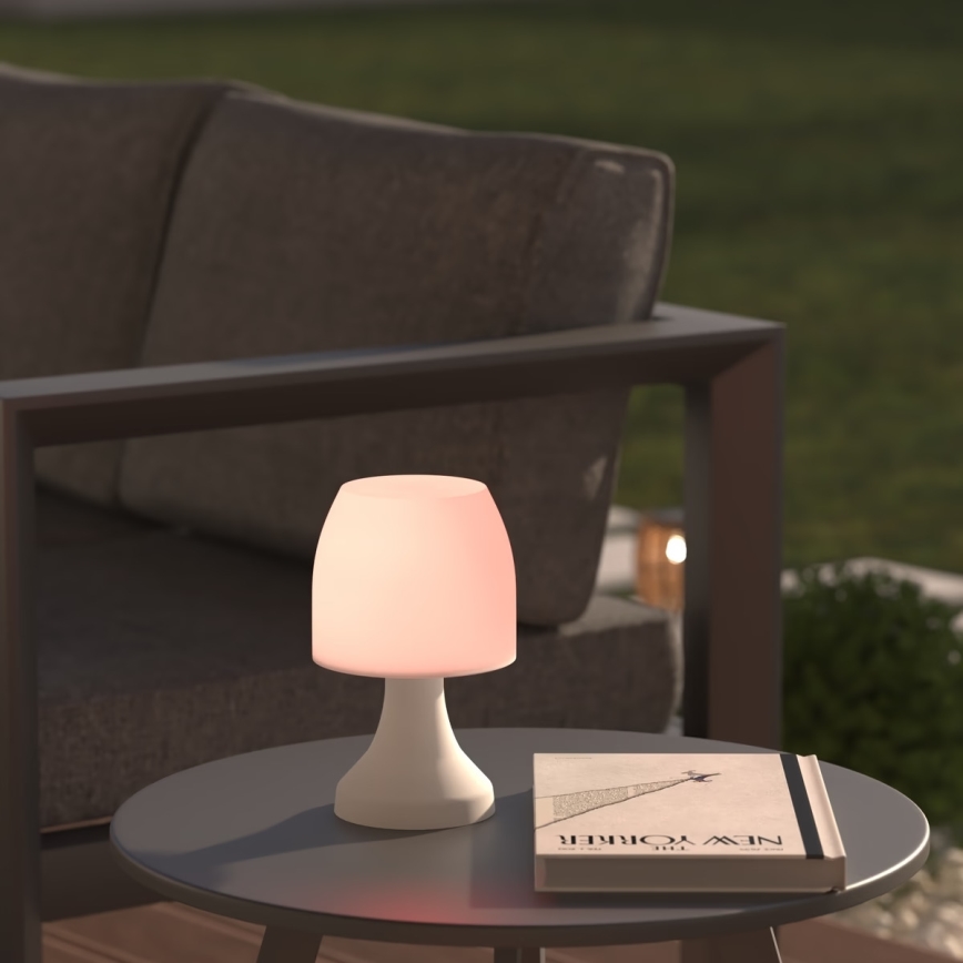 Atmosphera - Candeeiro de mesa LED RGB exterior DOKK LED/3xAAA 19,5 cm IP44