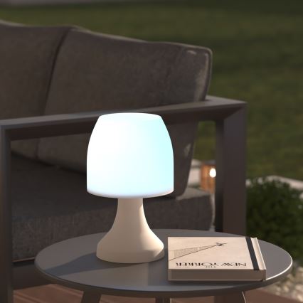 Atmosphera - Candeeiro de mesa LED RGB exterior DOKK LED/3xAAA 27,5 cm IP44