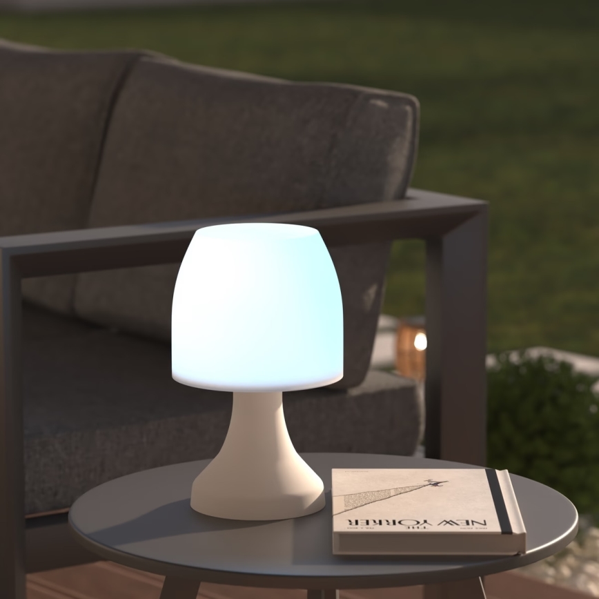 Atmosphera - Candeeiro de mesa LED RGB exterior DOKK LED/3xAAA 27,5 cm IP44