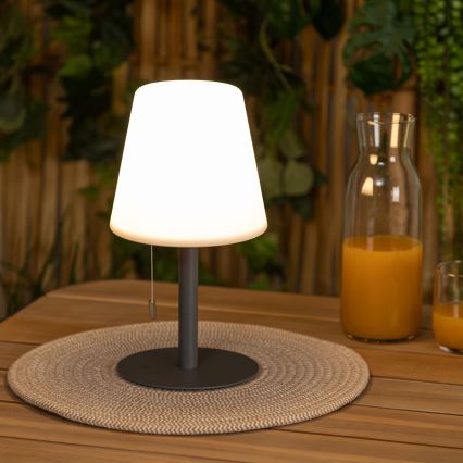 Atmosphera - Candeeiro de mesa LED RGBW para exterior ZACK LED/3,7V 1200 mAh IP44 preto