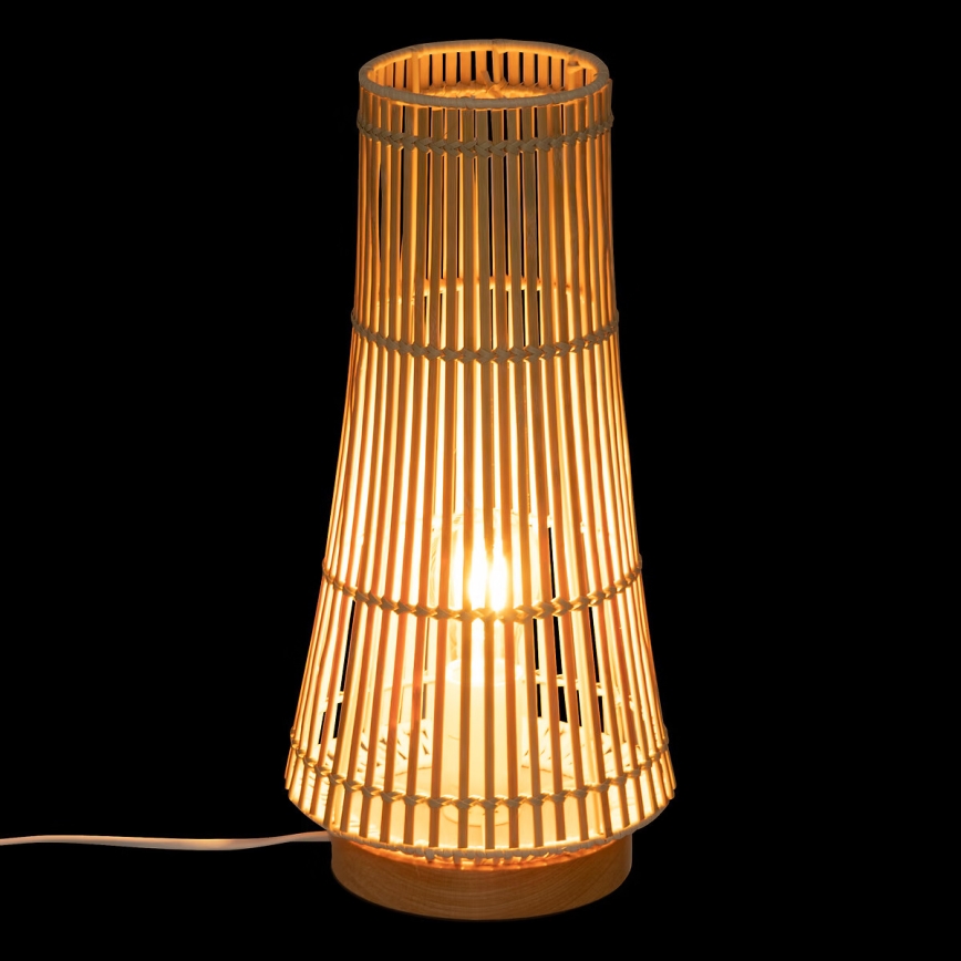 Atmosphera - Candeeiro de mesa MAHE 1xE27/25W/230V bambu