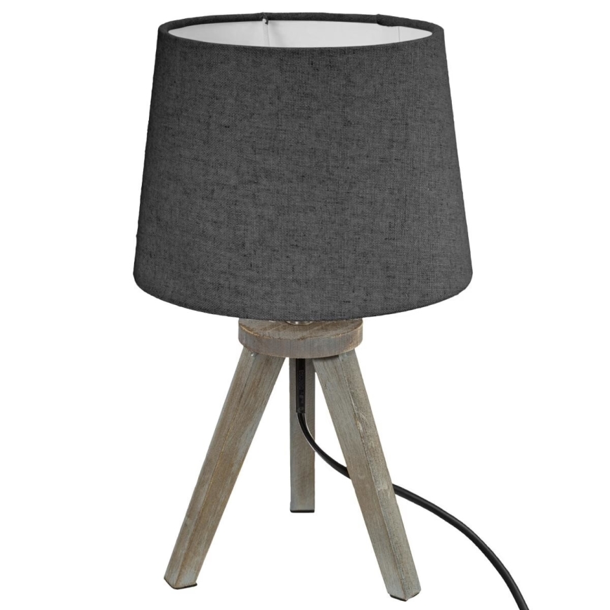 Atmosphera - Candeeiro de mesa MINI 1xE14/25W/230V pinho/cinzento