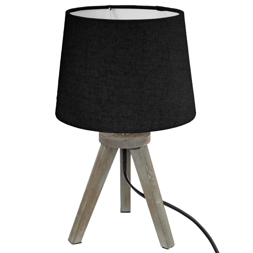 Atmosphera - Candeeiro de mesa MINI 1xE14/25W/230V pinho/preto
